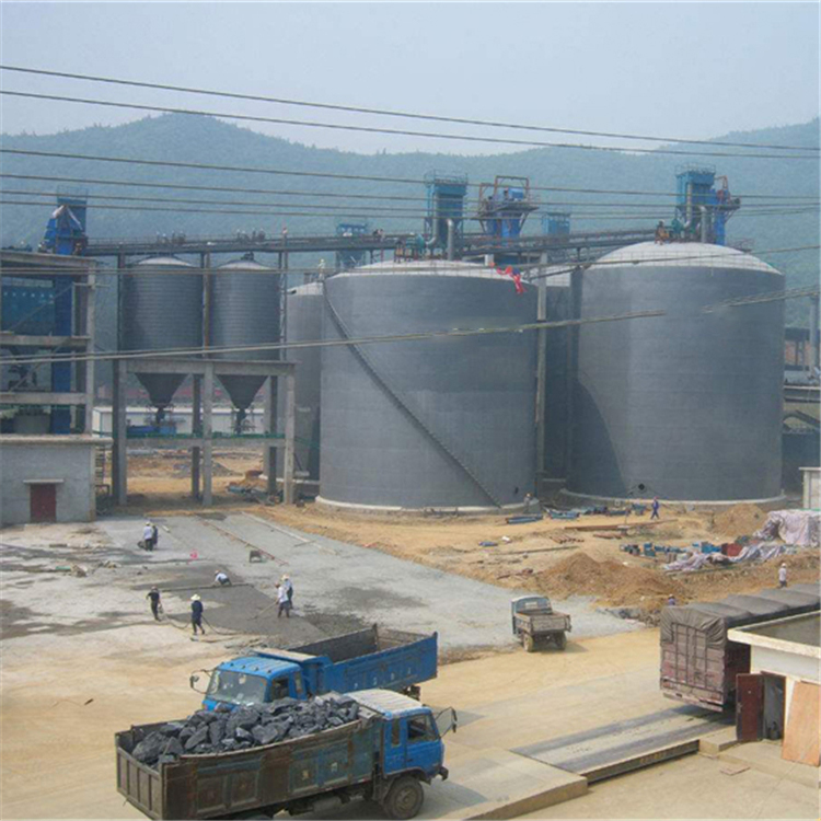 钦州水泥钢板仓2座3000吨青岛项目进入施工